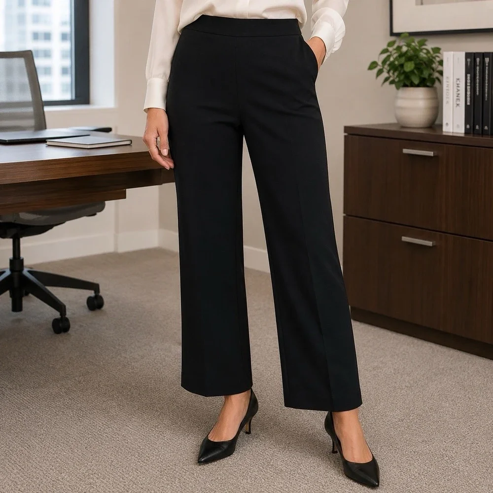 Lafayette 148 Wool Bleecker Pants Slacks Career Capsule Minimalist Luxury 14